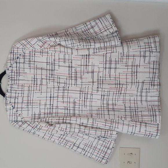 NWOT Banana Republic Collarless Tweed Blazer Jacket - Picture 11 of 11